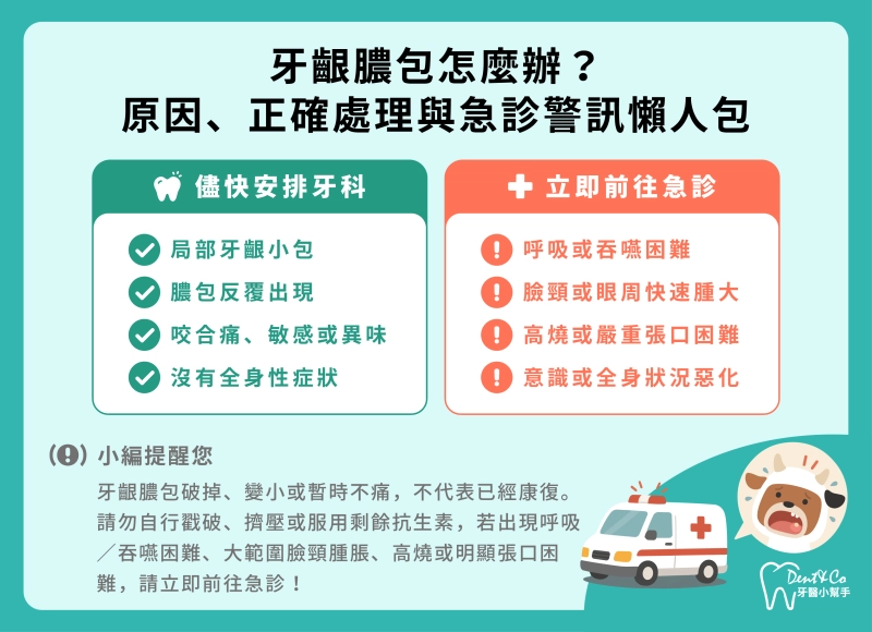 牙齦膿包怎麼辦？原因、正確處理與急診警訊懶人包-2