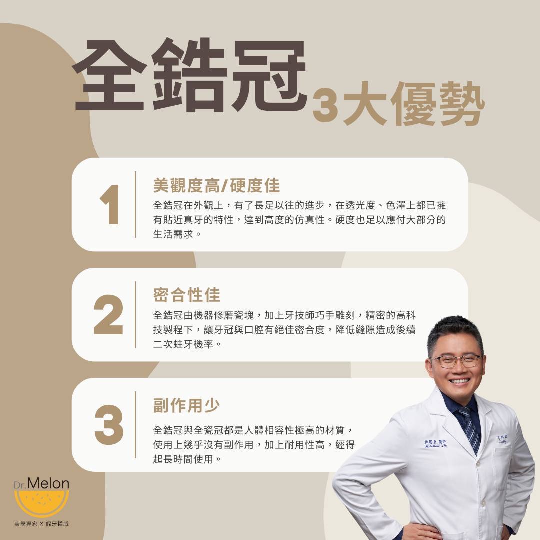 全鋯冠三大優勢